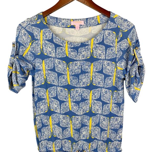 Lilly Pulitzer Raquel Dress Blue Butterfly Silk Blend Mini Women’s S - Picture 2 of 10